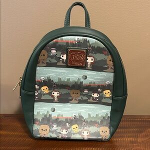 Loungefly Forest Green Backpack with Funko Star Wars Design